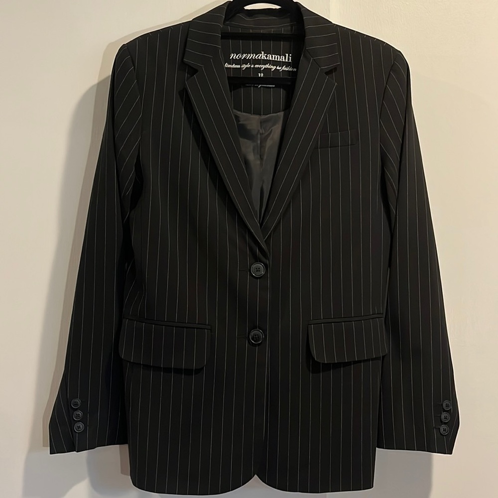 Norma Kamali Pin Striped Blazer
